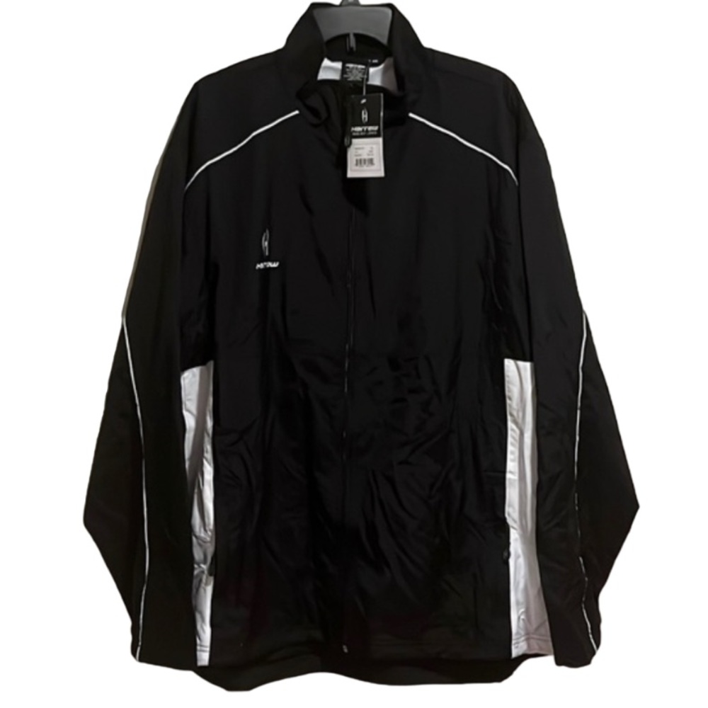 NWT Harrow’s Track Jacket Black & White Elite Warmup Waterproof Spring Adult XL